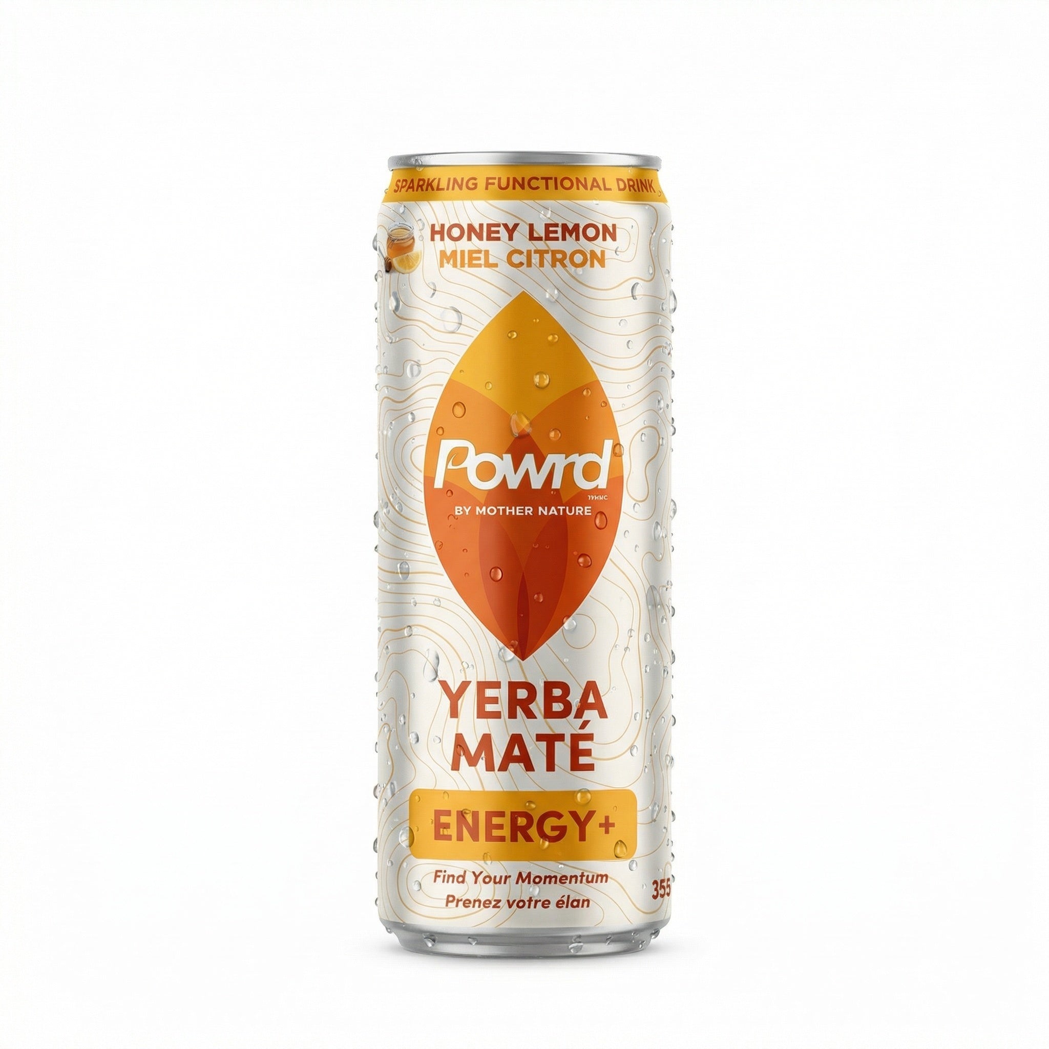 POWRD ENERGY+ (Honey Lemon) – Yerba Maté Sparkling Functional Drink