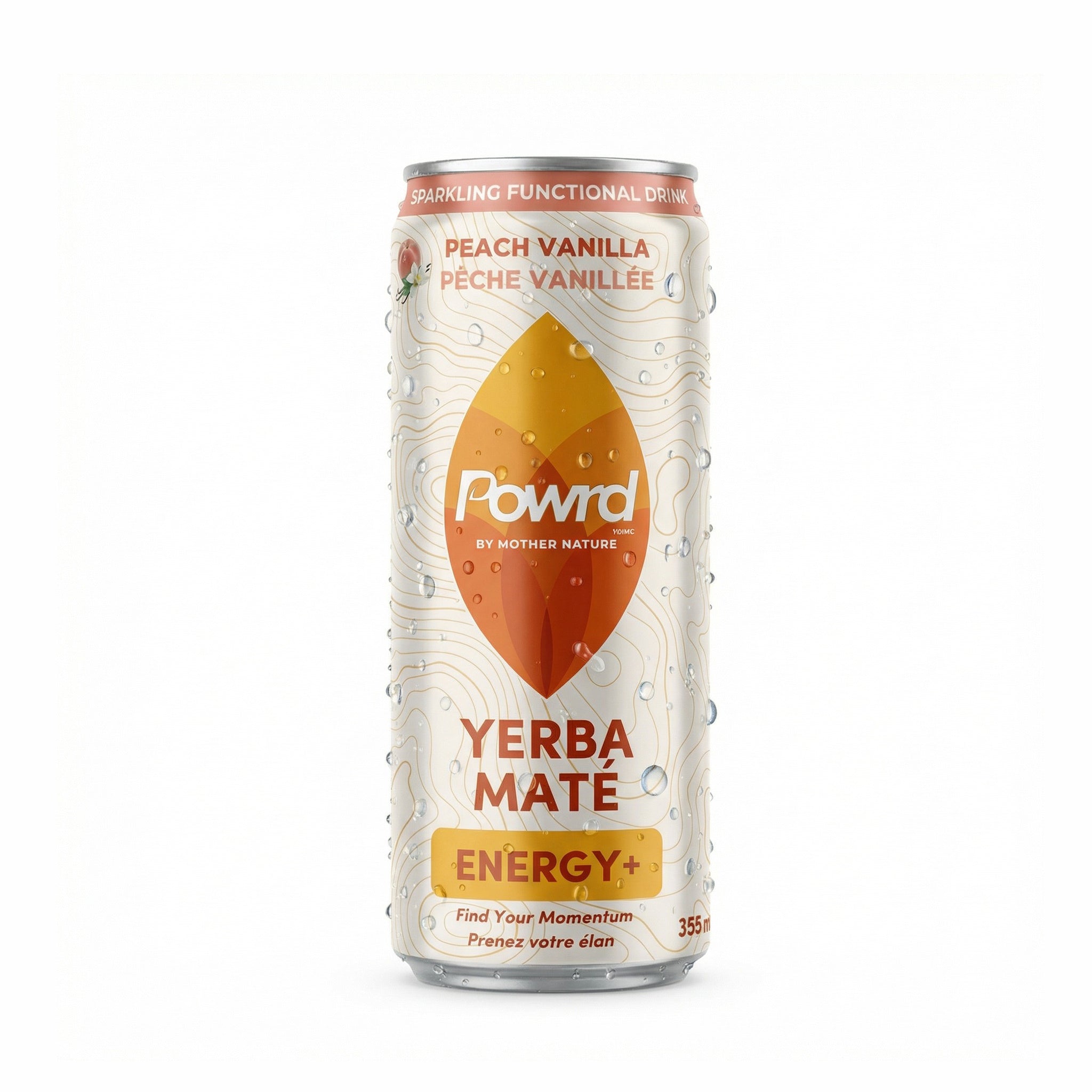 POWRD ENERGY+ (Peach Vanilla) – Yerba Maté Sparkling Functional Drink