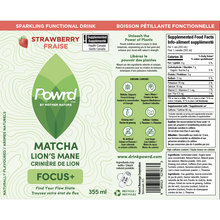 Matcha Lion's Mane  Strawberry Label 