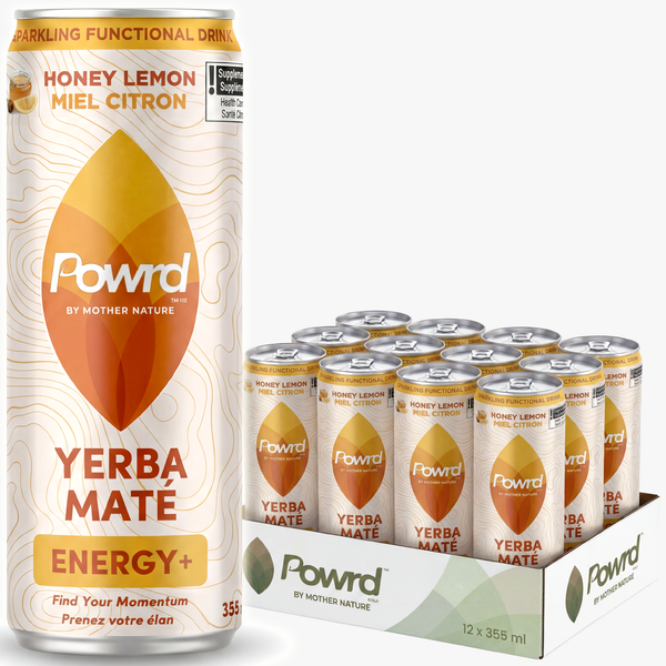 POWRD ENERGY+ (Honey Lemon) – Yerba Maté Sparkling Functional Drink