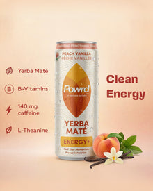 POWRD ENERGY+ (Peach Vanilla) – Yerba Maté Sparkling Functional Drink