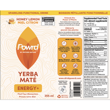 POWRD ENERGY+ (Honey Lemon) – Yerba Maté Sparkling Functional Drink