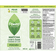 Matcha Lion's Mane  Pear Label 